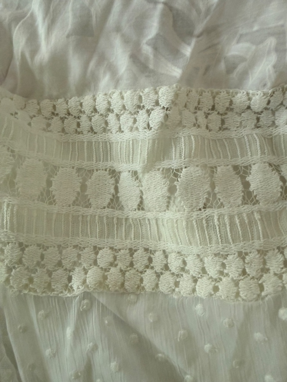 Eva Mendes NYC Boho Off Shoulder Lace White Maxi Dress, M - Picture 4 of 12